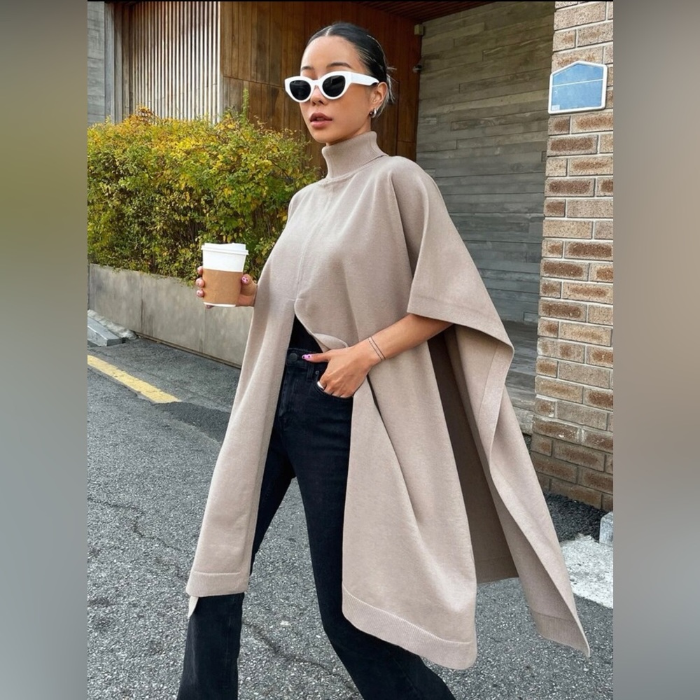 Tan cape or pancho
